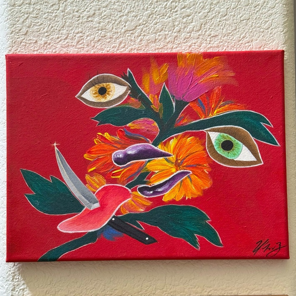 “Sweetest Tongue” | Original Art Home Wall Art Acrylic Painting | CLD